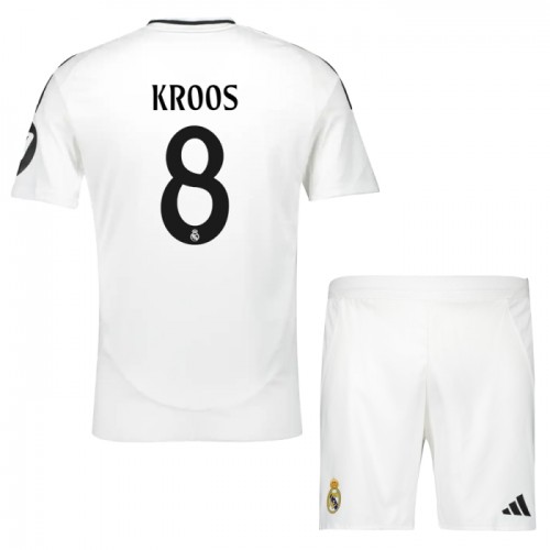 Dječji Dresovi Real Madrid Kroos 8 Domaći 2024-25 - Kratki Rukavima Dječji Dresovi Real Madrid Kroos 8 Domaći 2024-25 - Kratki Rukavima